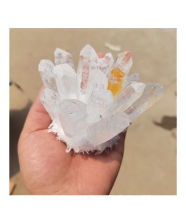 Crystal Rough Natural Crystal Rough Natural White Transparent Crystal Cluster Stone ore Specimen demagnetization Stone Purification Ment Stone decoratio (Size : 600-700g)