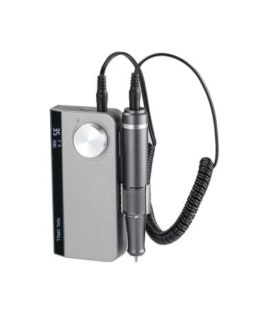 siduytin Powerful Motor Electric Nail Drill for Efficient Nail Polishing Non Hot Body Rechargeable Nail Gel Polisher Meteor Grey