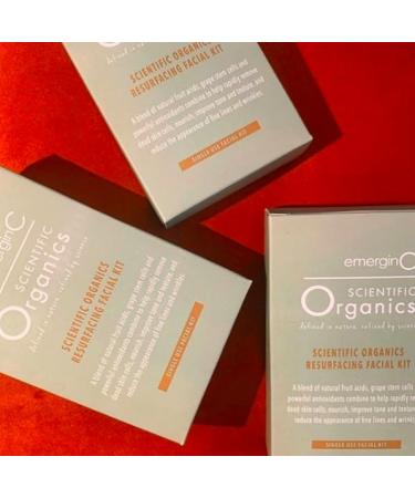 emerginC Scientific Organics Resurfacing Facial Kit - Single-Use Exfoliating Skincare Set for Removing Dead Skin Cells + Reducing Appearance of Wrinkles - DIY Facial Kit - Buy Online on GoSupps.com