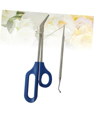 FRCOLOR 2 Sets Daily Life Fingernail Files Silver Color for a Friend Best Drill Bits for Stainless Steel Everyday Dal Grooming Kit Limas De U as Nail Kit Long Handle Manicure Elder - Buy Online on GoSupps.com