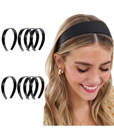 XUTONG 1 Inch Black Plastic Headbands 20 Pack - Plain Craft Hard Headband with Teeth for Women and Girls - Buy Online on GoSupps.com