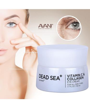 AVANI Dead Sea+ Vitamin C & Collagen Eye Cream | Targets Signs of Aging, Boosts Elasticity, Reduces Wrinkles | 1.7 fl oz - Buy Online on GoSupps.com