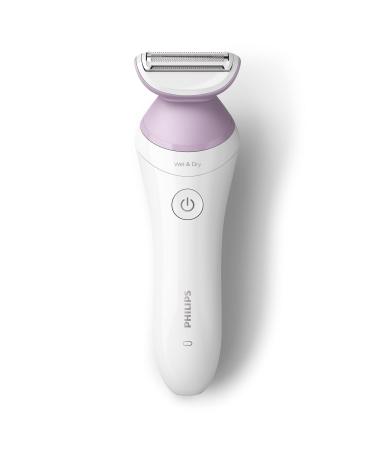 Philips Beauty Lady Electric Shaver Series 6000, Cordless with 4 Accessories, BRL136/00, White New Version Shaver + 4 Accessories
