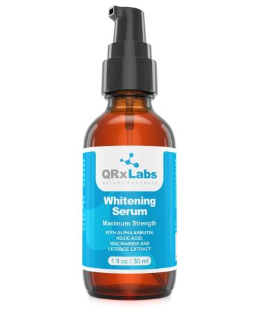 Skin Whitening Serum With 2% Alpha Arbutin Kojic Acid & Licorice Root Extract - Maximum Strength For Face Neck & Body - Dark Spots Hyperpigmentation Melasma And Sun Damage - 1 Fl Oz