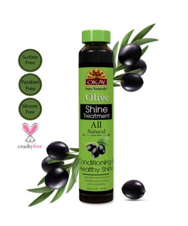 Okay Olive Shine Treatment - 0.6 Ounce - Conditioning & Healthy Shine for All Hair Types - 12 Natural Oils - Buy Online on GoSupps.com