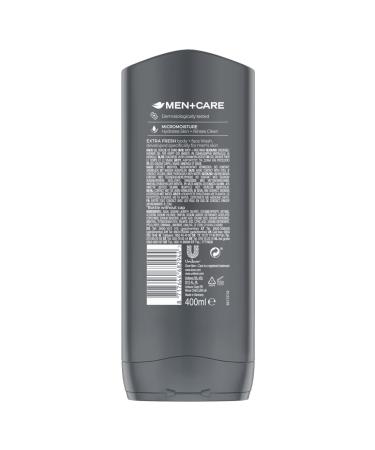 Dove Men Extra Fresh Body and Face Wash 400ml - Hydrating Cleanser for Men - Buy Online on GoSupps.com