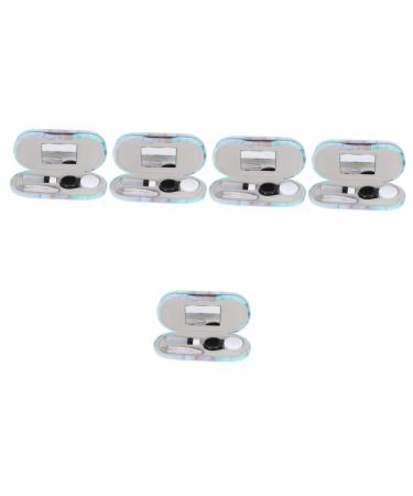 Healvian 5 sentences Double -lodged glasses case terrarium nebler frame are sweet contact lens tank solution and case door decoration glasses container holder travel kit pu travel flocked cloth