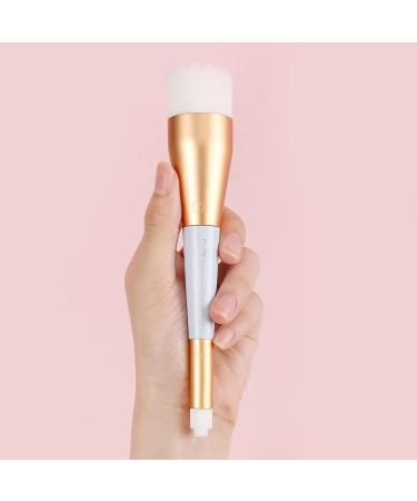 DUcare 2-in-1 Manual Facial Cleansing Brush for Deep Pore Exfoliation - Dual End Face Brush for Skin Care Yellow - Buy Online on GoSupps.com