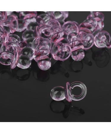 50 Pack Mini Pink Acrylic Pacifiers | Baby Shower Decorations | International Shipping Available - Buy Online on GoSupps.com