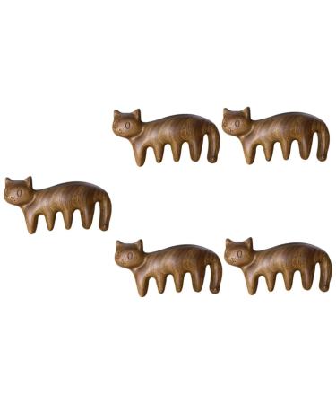 Magiclulu 5st K tchchen-Massagenkamm headwood made of wood scalpat massager massage tools scalp comb massage comb for body acupuncture point wooden massage head wide tooth comb travel