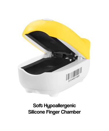 Child Pulse Oximeter - Blood Oxygen Saturation Monitor with Neck/Wrist Cord & Batteries Yellow | International Shipping Available - Buy Online on GoSupps.com