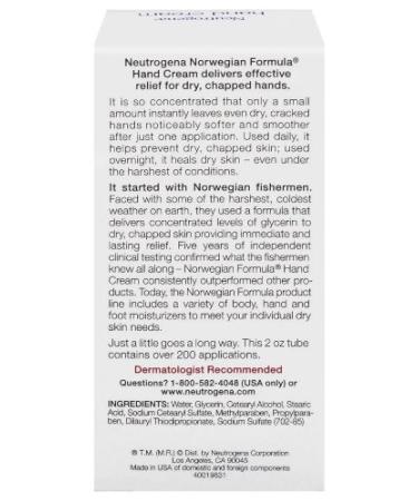 Neutrogena Norwegian Formula Hand Cream Fragrance-Free 2oz (Pack of 4) - Buy Online on GoSupps.com