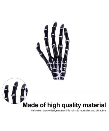 Lurrose 6Pcs Halloween Skeleton Hands Hair Clips - Gothic Bone Claws for Punk Rock Party Dress Up - Buy Online on GoSupps.com