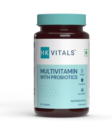 SK Multivitamin with Probiotics Vitamin C Vitamin B Vitamin D & Zinc Supports Immunity and Gut Health For Men and Women 60 Multivitamin Tablets