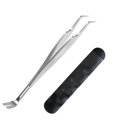 EasyULT 2 in 1 Tick Remover Stainless Steel Professional Tick Removal Tool Safe Tick Remover for Pet Humans Dogs Cats 1 silver - Buy Online on GoSupps.com