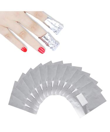 INHDBOX 200Pcs Nail Polish Remover Nail Foil Wraps Nail Gel Remover Soak Off Foils with large Cotton Pads