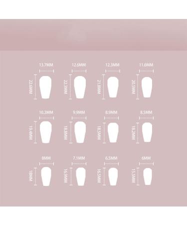 24PCS Nude Pink French Short False Nails with Nail Glue - Fashionable Stick on Nails for Women - Artificial Acrylic Fake Nails for Nail Art - Buy Online on GoSupps.com