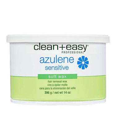 Clean + Easy Hair Removal Soft Wax With Azulene To Reduce Redness And Irritation- Ideal For Sensitive Skin, 14 oz 14 Ounce (Pack of 1) Sensitve