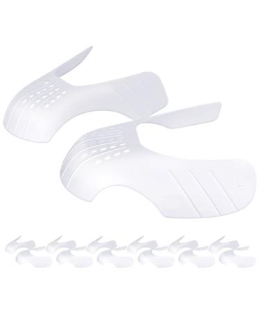 6 Pairs Shoe Crease Protector for Sneakers: Jordans Air Force 1 Dunks - Anti Crease Shoe Inserts Prevent Crease Guard for Boots - Men Women Youth Kids Size 5.5-9 - White White Size M (5.5-9)