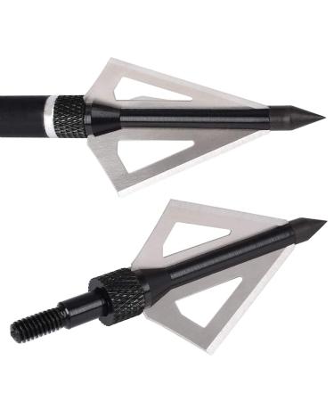 WEREWOLVES Pack of 12 Arrow Arrow Heads 3 Blades Archery Arrow Heads Tips 100 Grains for Crossbow and Compound Bow