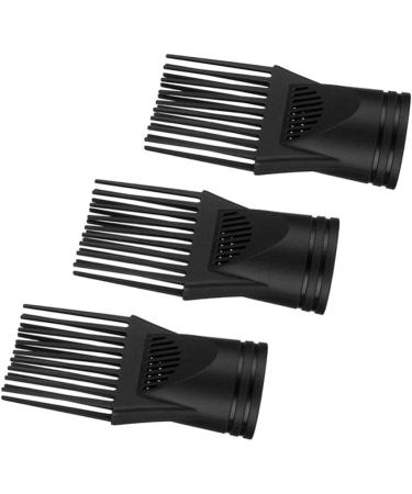 SUPVOX Hair Pik Blow Dryer Nozzle Attachments Set - 3PCS Black | Hairdressing Salon Barber Tool for Fine Wavy Curly Hair - Buy Online on GoSupps.com