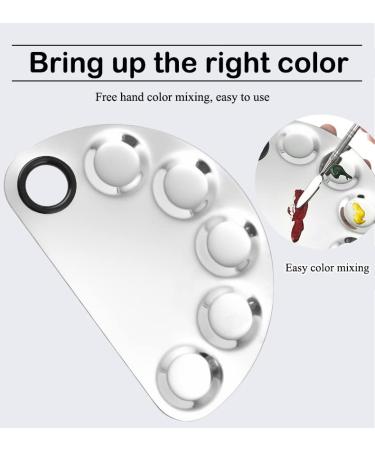 AKOAK Stainless Steel Beauty Palette & Spatula Tool | Nail Art Makeup Mixing for Cosmetics & Pigments - International Shipping - Buy Online on GoSupps.com