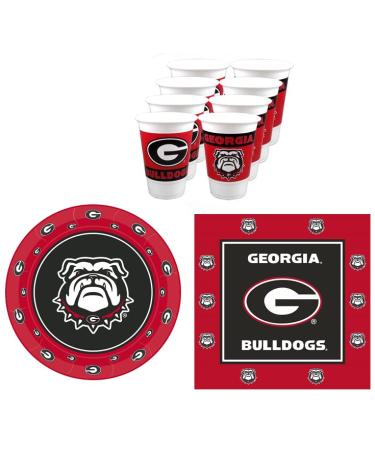Georgia Bulldogs Party Supplies - Serves 16 (48 pieces)