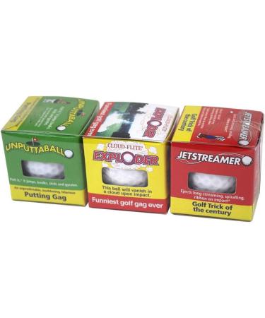 Triple Trouble Golf Balls Set - 3 unique trick balls for a fun game - Buy Online on GoSupps.com