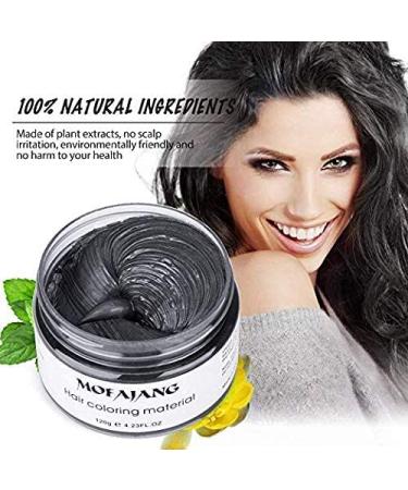 Temporary Hair Color Wax 4.23 oz | Instant Hairstyle Cream Pomade for Party & Cosplay | Easy Cleaning | Black - Buy Online on GoSupps.com
