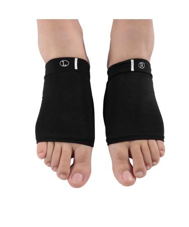 Compression Adjustable Arch Support Sleeves Sock with Comfort Gel Pad Cushions Flattening Insole Foot Sole Arch Supporter Bandage Foot Plant Fascia Foot Leg Hallux Cane