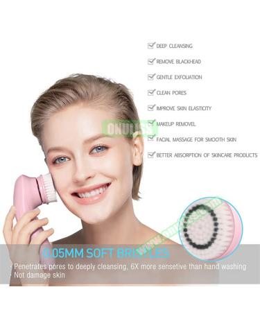 Ubbetter Rechargeable Facial Brush Set | 2 Speeds, 3 Brush Heads, Blackhead Remover | Exfoliating Massage | Waterproof Cleansing Brush - Buy Online on GoSupps.com