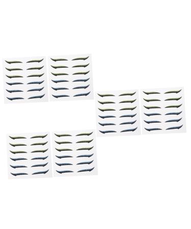 minkissy 36 Pairs Glitter Eyeliner Single Side Eyelid Decal Blue Eyeshadow Double Eyelid Tape Glitter Eyeshadow Shimmer Eyeshadow Green Tape Eye Makeup Tool Miss Sticker Flash Adhesive Tape