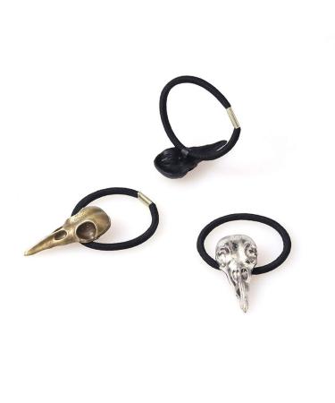 Minkissy 10 Pieces Halloween Hair Ties - Retro Skull Elastic Ponytail Holders | Gothic Punk Hair Accessories - Buy Online on GoSupps.com