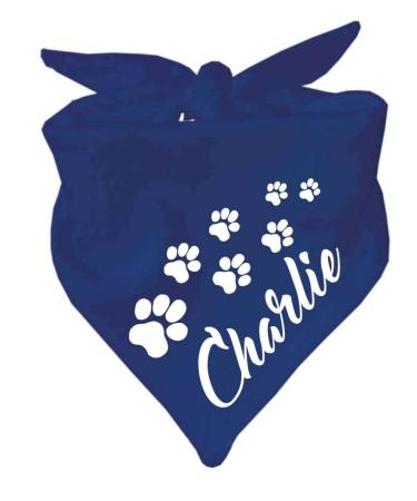 Kleiner Fratz dog triangular scarf (color: navy) (size 2 (68 cm)) name of the dog 68 x 20 navy
