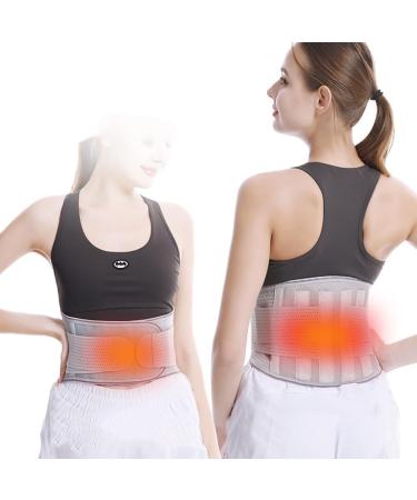 Self-Warming Therapy Waist Girdle for Lower Back Pain Relief - Breathable Adjustable Straps & Tourmaline Vertebra Wraps - Unisex Comfort in Large Gray - Buy Online on GoSupps.com