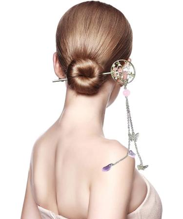 Vintage Flower Hair Stick Chinese Women's Hair Stick Long Tassel Plum Blossom Butterfly Hair Sticks Headpiece Fashion Hair Styling Accessories Crystal Rhinestone Hair Pin Elegant Chinese Hair Stick - Buy Online on GoSupps.com