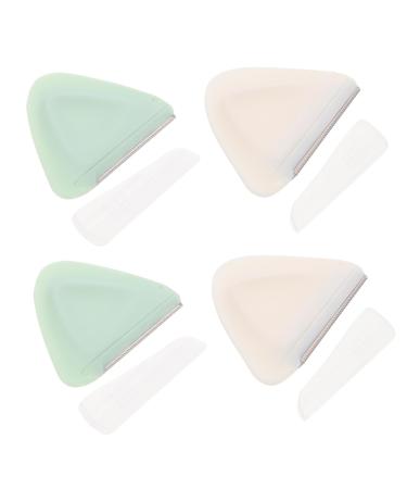 Beaupretty 4pcs Eyebrow Trimmer Facial Hair Remover Face Razor Eyebrow Razors Eyebrow Shaver Eyebrow Kit Face Shavers Facial Hair Razor 4.5X3.8X0.3CM Assorted Color 1