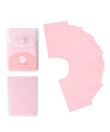 Jagowa Oil Control Blotting Paper - 160 Sheets Portable & Natural for Men & Women with Natural Fragrance - Pink/Rose