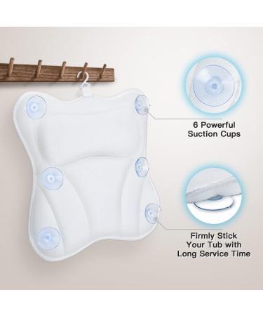 Premium Bath Pillow for Tub - Comfort Spa Bathtub Cushion with Non-Slip Suction Cups - Buy Online on GoSupps.com