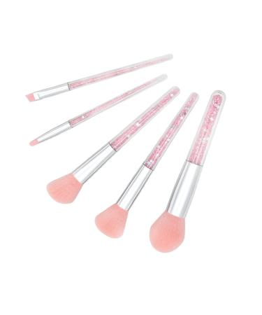 5 Set Powder Brush Face Painting Makeup Kit for Women - Diamond Blush & Eyebrow Brushes - Travel-Friendly Pink Suite - Perfect Facial Cosmetics Tool - Buy Online on GoSupps.com