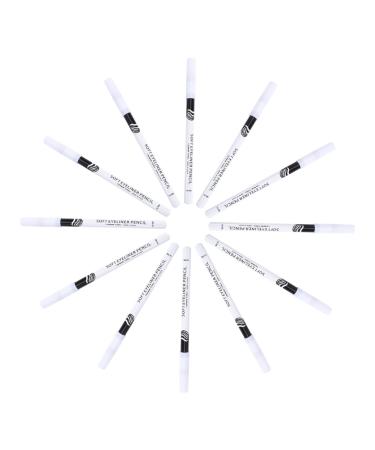 VINTORKY 12pcs Eyeliner Pencil Makeup Pen Colored Highlighters Long Lasting Eyeliner Brow Pen Wooden Pole