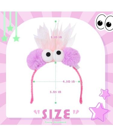 Funny Headband Crazy Light up Silly Hairband Purple Monster Headbands Quirky Plush Birthday Headwear Festival LED Sparkly Themed Party Holiday for Children Teens Adult - Buy Online on GoSupps.com