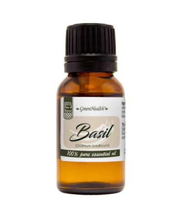 Basil Essential Oil 1/2 fl oz (15 ml) Glass Bottle 100% Pure Essential Oil