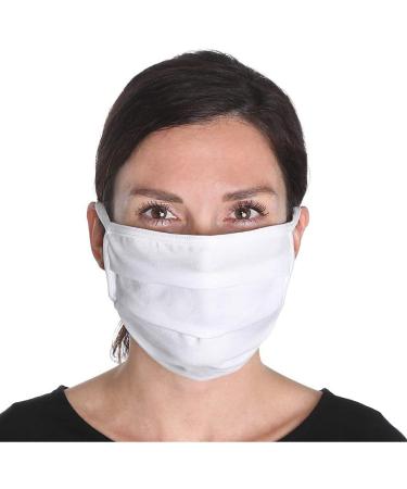 Buy Maskworld Organic Cotton Face Masks - Reusable & Washable - Set of 5 White Everyday Masks - International Shipping Available - Buy Online on GoSupps.com
