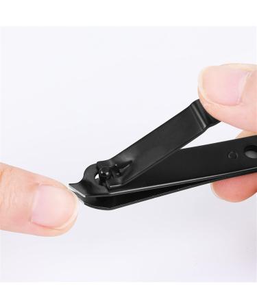 SVAASA Nail Clippers Black Carbon Steel Nail Clippers Oblique Square Check Nail Cutting Single Anti-Splash Nail Nipper Manicure Tool - Buy Online on GoSupps.com