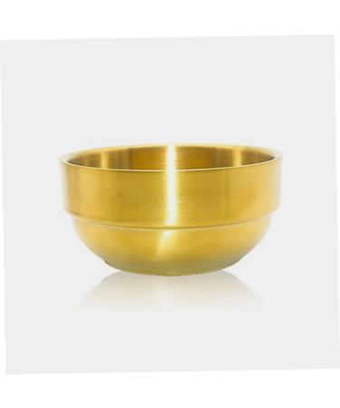 Fomiyes Stainless Steel Foam Dishwasher Shave Cup | Golden Foam Shell for Beard Soap Cream | 9x9x4.9cm - International Shipping Available - Buy Online on GoSupps.com