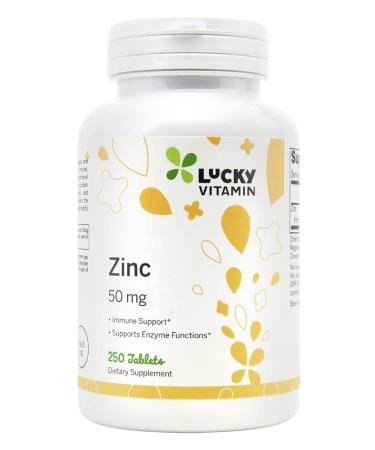 LuckyVitamin - Zinc Gluconate (Value Size) 50 mg. - 250 Tablets