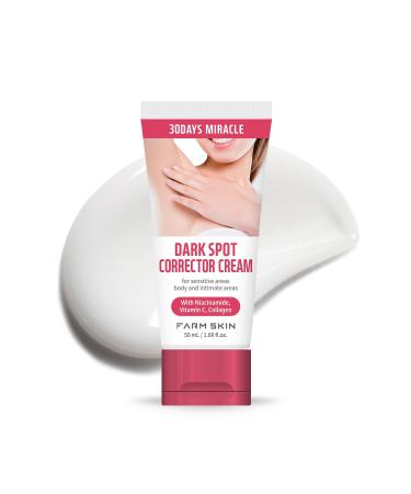 FARMSKIN Dark Spot Corrector Cream for Face and Body (50ml 1.69 fl.oz) / Niacinamide Vitamin C Cream for Private Area/Underarms Armpit Knees Elbows Sensitive Area / 30 Days Miracle