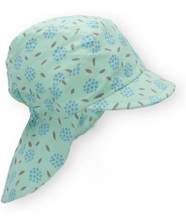 Buy Sterntaler Girls' Peaked Cap with Neck Protection - Hydrangea Sun Hat 49 Medium Green | International Shipping - Buy Online on GoSupps.com