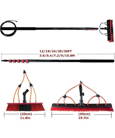 Water Fed Window Cleaning Pole Water Fed Telescopic Brush/Extendable Cleaner Conservatory Roof Suitable For Photovoltaic Panel Cleaningtrucks Windows (Color : 50cm Size : 7.2m) 7.2m 50cm - Buy Online on GoSupps.com
